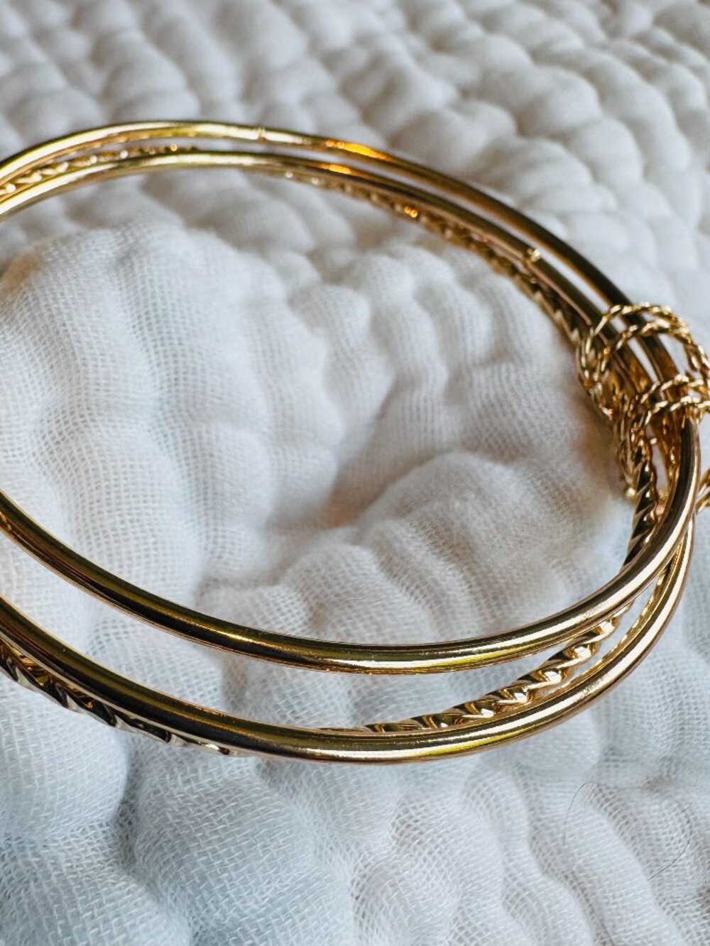 NWT Triple Bangle Bracelet, gold color